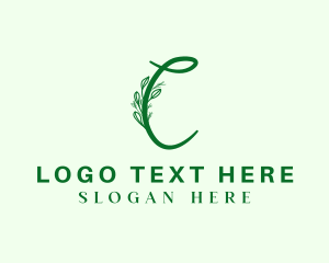 Natural Elegant Letter C logo