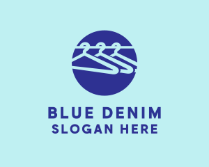 Blue Clothes Hangers logo design