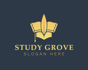 Education Quill Pen Book logo