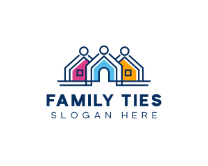 House Family Neighborhood logo design