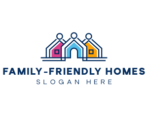 House Family Neighborhood logo design