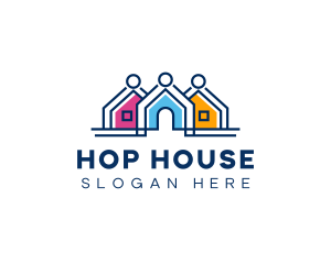 House Family Neighborhood logo design