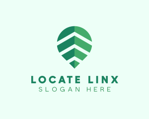 Organic Leaf Location Pin logo