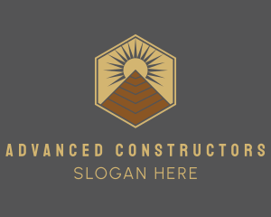 Egyptian Pyramid Structure logo design