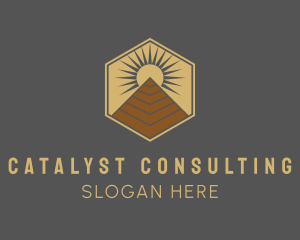 Egyptian Pyramid Structure logo