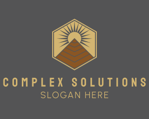 Egyptian Pyramid Structure logo design