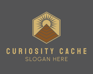 Egyptian Pyramid Structure logo design