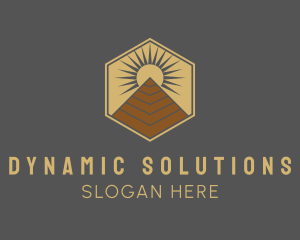 Egyptian Pyramid Structure logo design