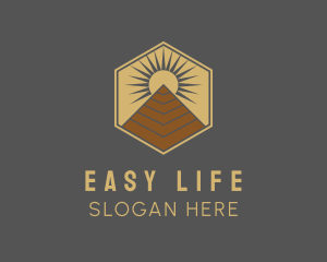 Egyptian Pyramid Structure logo design