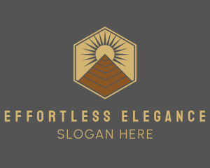 Egyptian Pyramid Structure logo design