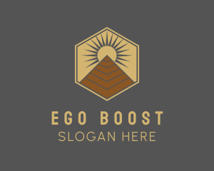 Egyptian Pyramid Structure logo design