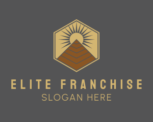 Egyptian Pyramid Structure logo design