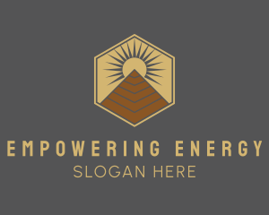 Egyptian Pyramid Structure logo design