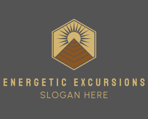 Egyptian Pyramid Structure logo design