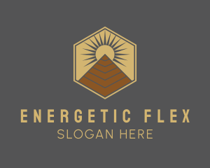 Egyptian Pyramid Structure logo design