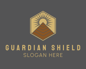 Egyptian Pyramid Structure logo design