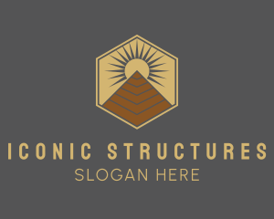 Egyptian Pyramid Structure logo design