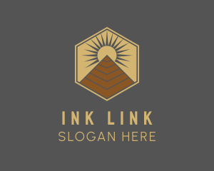 Egyptian Pyramid Structure logo design