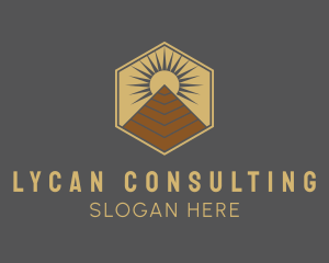 Egyptian Pyramid Structure logo design