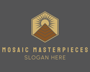 Egyptian Pyramid Structure logo design