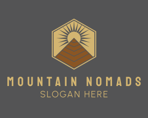 Egyptian Pyramid Structure logo design