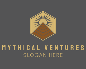 Egyptian Pyramid Structure logo design