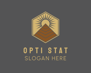 Egyptian Pyramid Structure logo design