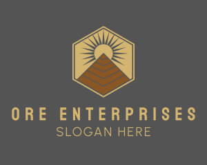 Egyptian Pyramid Structure logo design