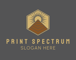 Egyptian Pyramid Structure logo design