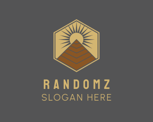 Egyptian Pyramid Structure logo design