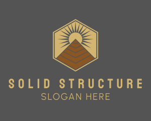 Egyptian Pyramid Structure logo design