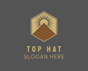 Egyptian Pyramid Structure logo design