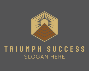 Egyptian Pyramid Structure logo design