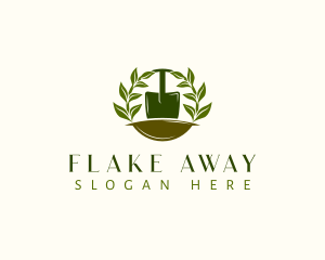 Shovel Plant Leaves  logo design