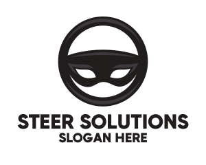 Mask Steering Wheel logo design