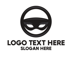 Steering - Mask Steering Wheel logo design