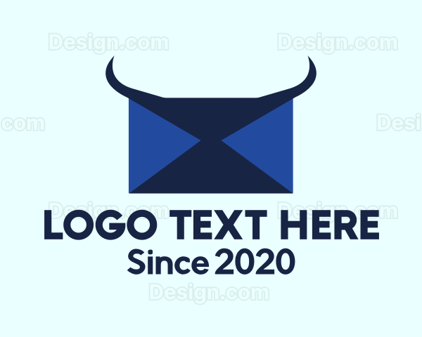 Blue Horns Mail Logo