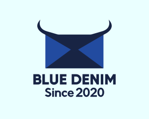 Blue Horns Mail logo design