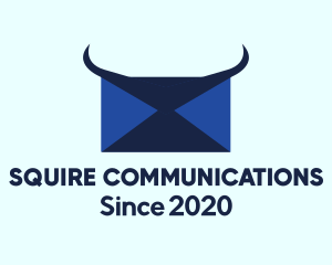 Blue Horns Mail logo design