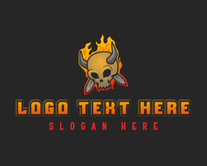 Flaming Skull Dagger logo