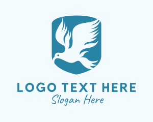 Blue Bird Shield logo design