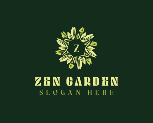 Botanical Leaves Garden logo design