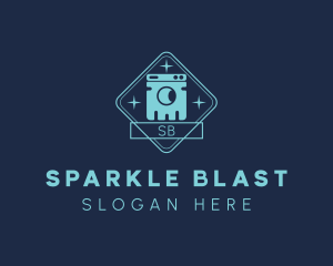 Sparkle Laundry Appliance  logo design