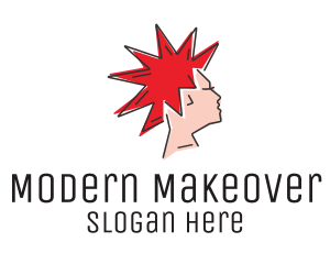 Spiky Mohawk Hairstyle  logo