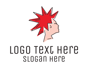 Trend - Spiky Mohawk Hairstyle logo design
