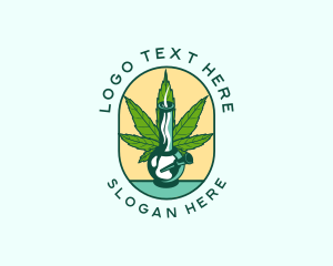 Marijuana Leaf Bong  logo