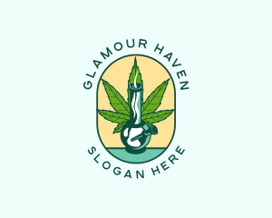 Marijuana Leaf Bong  logo