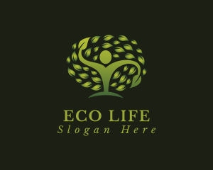 Eco Human Tree logo design