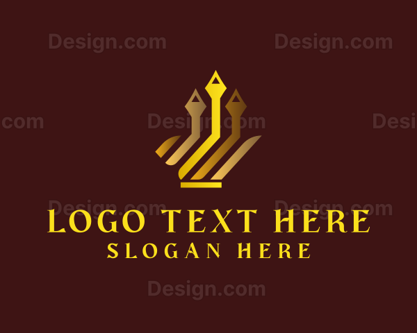 Elegant Crown Graph Logo