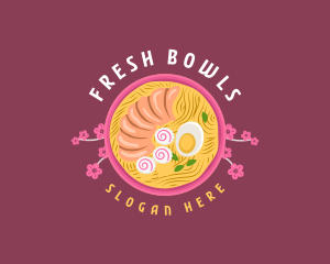 Sakura Ramen Bowl logo design